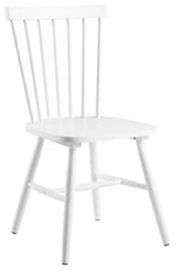 Bílá jídelní židle Riano z masivu do kuchyně a obýváku, moderní minimalistický styl Actona