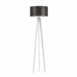 Stojací lampa do obýváku Miami tripod glamour dřevěná s hnědým stínidlem Lysne 148 cm