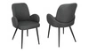 Sada 2 tmavě šedých židlí Labby