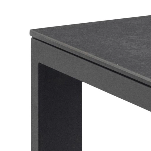 Jídelní stůl Brentford černý moderní s keramickou deskou 200x90 cm Actona