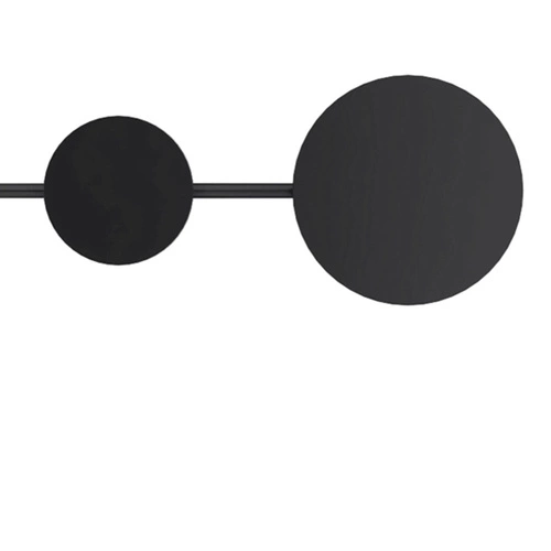 Nástěnné svítidlo CLEX - 2 LED černé 86 cm