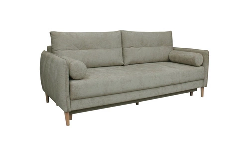 Rozkládací pohovka Lika pro 3 osoby s úložným prostorem a funkcí spaní béžová do obýváku