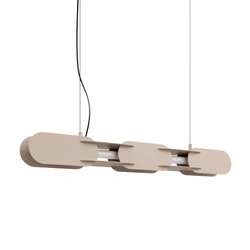 Závěsné LED svítidlo CHAIN 91 taupe moderní nad jídelní stůl