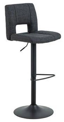 Barová židle Sylvia moderní čalouněná s opěrkou otočná výškově nastavitelná tmavě šedá do kuchyně Actona