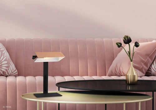 Bankier stolní lampa skříňové svítidlo 1x40W E14 měď