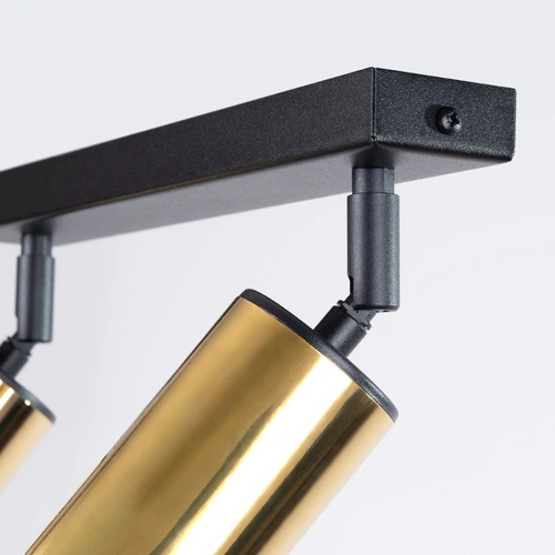 Stropní svítidlo WINX 2 černé zlaté moderní ocelové do obýváku a ložnice SOLLUX