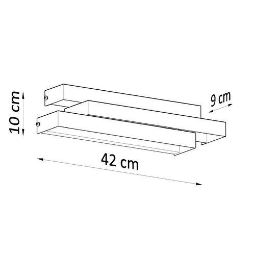 Moderní bílá nástěnná lampa FROST Sollux Lighting do obýváku a ložnice 42 cm kovová