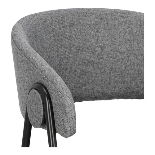 Čalouněná židle Larisa šedá s područkami loftová do jídelny a kuchyně Intesi