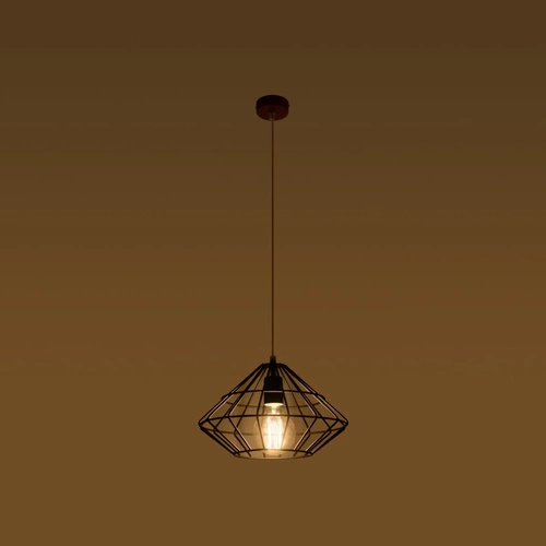 Závěsné svítidlo UMBERTO černé moderní do obýváku a jídelny kovové 32 cm