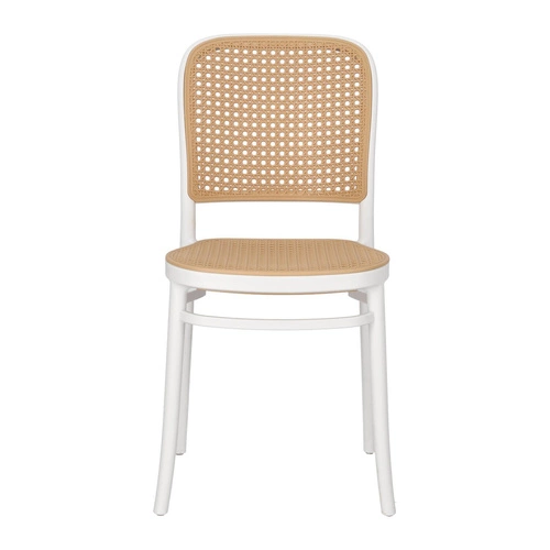Jídelní židle Antonio bílá plastová stohovatelná, thonet styl, snadné čištění Intesi