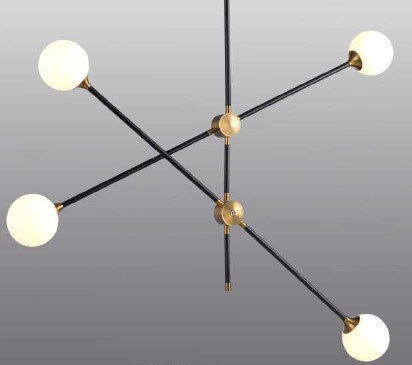 Závěsné svítidlo SPILLO černo-zlaté 92 cm moderní nad jídelní stůl Step into Design