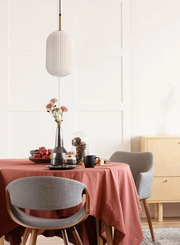 Moderní závěsné svítidlo CRESTO bílá a zlatá do obýváku nebo nad stůl skleněné stínidlo