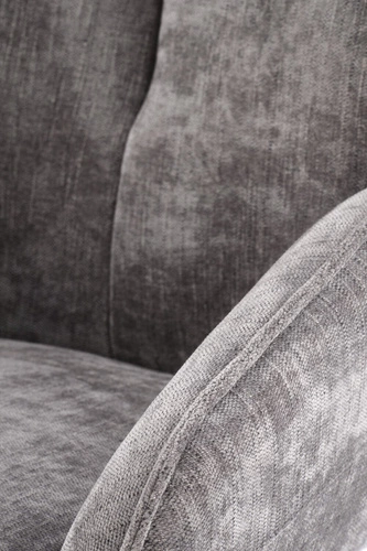 Otočná čalouněná židle Bizerta šedá Intesi s područkami do jídelny a obýváku