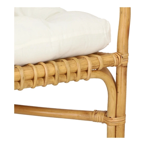 Ratanové křeslo Neta boho do obýváku s područkami a polštářem Atmosphera přírodní