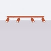 Stropní svítidlo KARBON 4L červené minimalistické do obýváku s otočným stínidlem 81 cm
