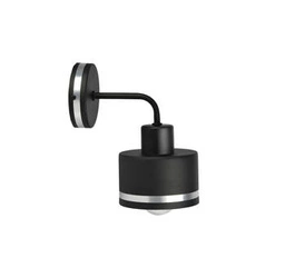 Nástěnné svítidlo Wama lampa černá 1x40W E27 stínidlo černá+stříbrná