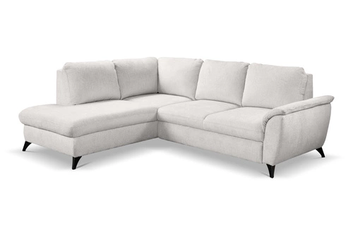 Rohová sedací souprava s rozkladem Nevada levá šedá moderní do obýváku s úložným prostorem