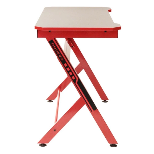 Herní stůl Unit červený moderní pro práci a studium kompaktní Intesi 100x50 cm