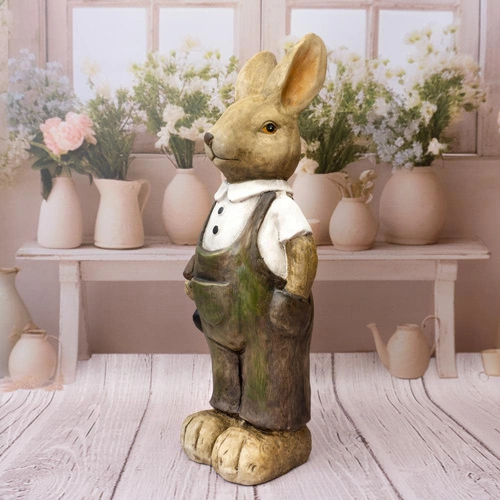 Intesi velikonoční dekorativní figurka Zajíc v lacláčích 56 cm do obýváku nebo na stůl