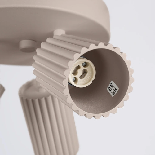 Stropní svítidlo KARBON 3P moderní béžové hliníkové nastavitelné do obývacího pokoje a kuchyně