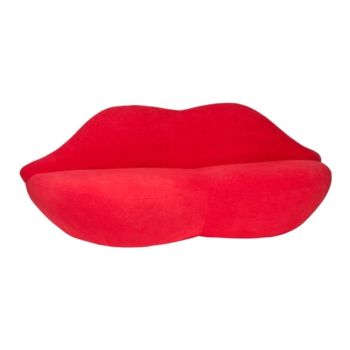 Moderní červená pohovka ve tvaru rtů inspirovaná Kiss Bocca do obýváku z vlny D2.DESIGN