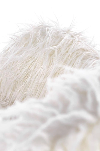 Houpací křeslo Natsu krémové do obýváku moderní boucle relaxační Intesi