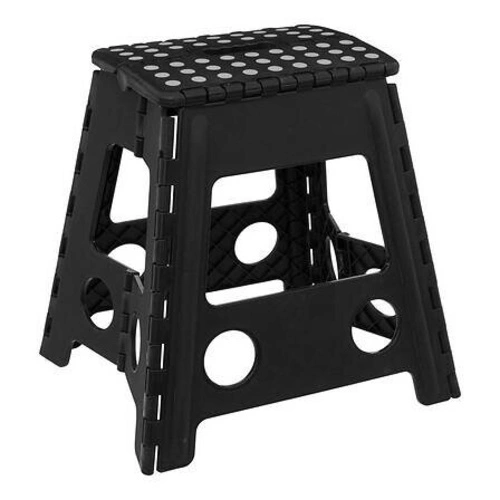 Skládací plastová stolička černá 39 cm do kuchyně a koupelny 5five simply smart