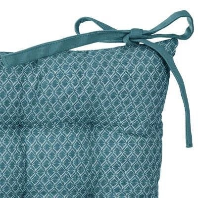 Bavlněný čtvercový sedák 38x38 tyrkysový do jídelny Atmosphera