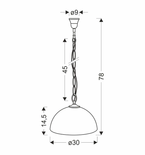 Mosazná závěsná lampa Trezza 1x60W E27 ecru difuzor