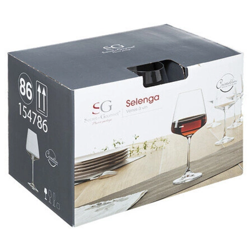 Sada 6 sklenic na víno Selenga 360ml sklo