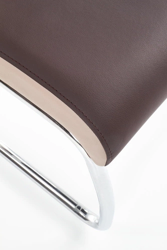 Čalouněná židle Champagne Intesi do jídelny a obýváku hnědá ekokůže moderní