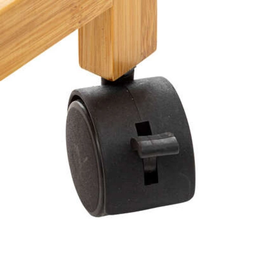 Bambusový koš na prádlo na kolečkách