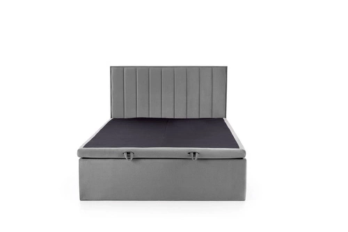 Čalouněná postel Renji 160x200 s úložným prostorem šedý samet do ložnice moderní