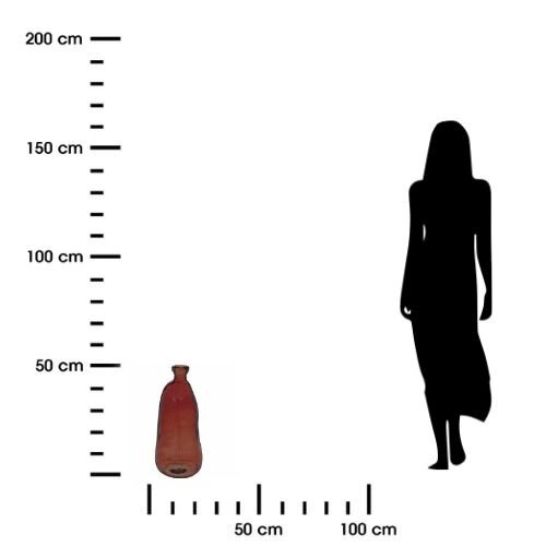 Skleněná váza Dame J jantarová 51 cm moderní dekorativní do obývacího pokoje Atmosphera