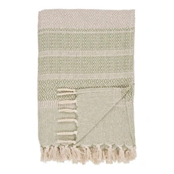 Manisa bavlněná deka na pohovku a postel 130x180 zelená teplá