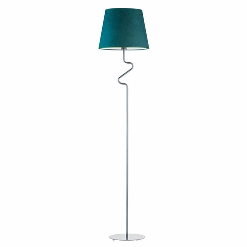 Podlahová lampa FOGO stříbrná zelená