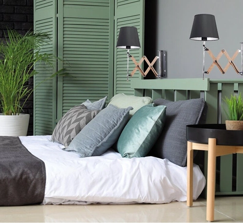 Nástěnné svítidlo Mito moderní černé s látkovým stínidlem do ložnice a obýváku Candellux