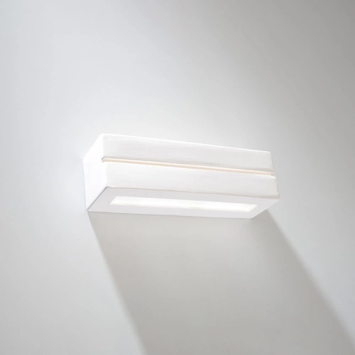 Moderní keramické nástěnné svítidlo VEGA LINE Sollux bílé do obýváku a ložnice 32,5 cm