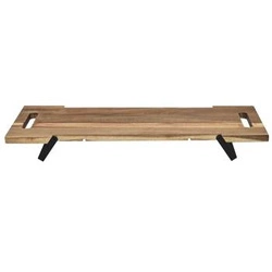 Deska z akácie s kovovým podstavcem