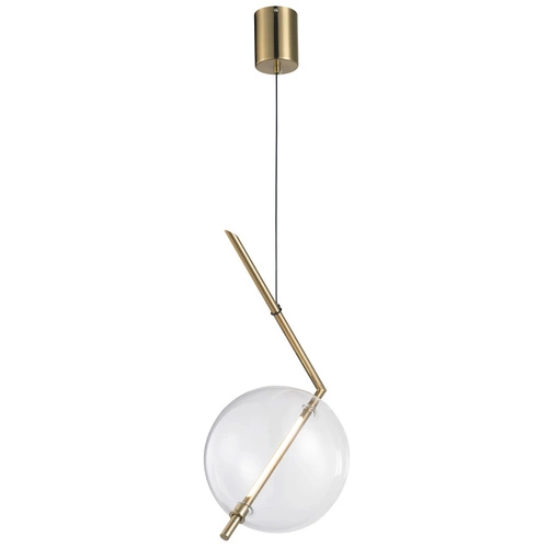 Závěsné LED svítidlo AMORE zlatá koule 24 cm moderní do obýváku a jídelny