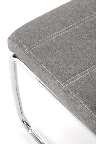 Čalouněná židle Tenesse šedá na chromovaných lyžinách do jídelny moderní Intesi