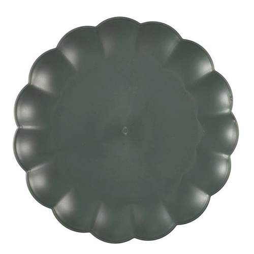 Jídelní talíř Iris 25,5 cm kulatý tmavě šedý plastový do jídelny