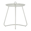 Kulatý konferenční stolek Harpin šedý kovový moderní do obýváku Intesi 40 cm