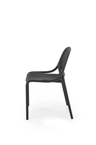 Černá moderní jídelní židle Lynette do kuchyně, stohovatelná, polypropylen