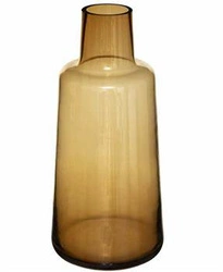 Skleněná váza Solid jantarová vysoká dekorativní na květiny do obýváku Atmosphera