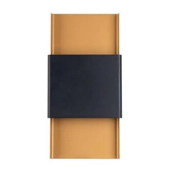 Nástěnné svítidlo DURLIN moderní zlaté černé kovové do obýváku a ložnice 40 cm SOLLUX