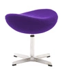 Čalouněný taburet Jajo kašmír inspirovaný Egg fialový do obýváku moderní D2.DESIGN