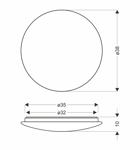 LED stropní svítidlo Magnus 38 cm bílé kulaté moderní do obýváku a ložnice