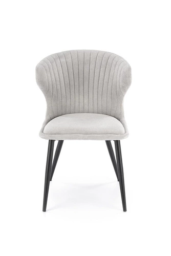 Čalouněná židle Odile šedá do jídelny a obýváku moderní s černými nohami Intesi