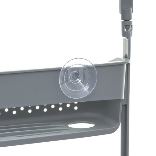 Závěsná koupelnová police Flexible 2patrová šedá do sprchy moderní 5five simply smart